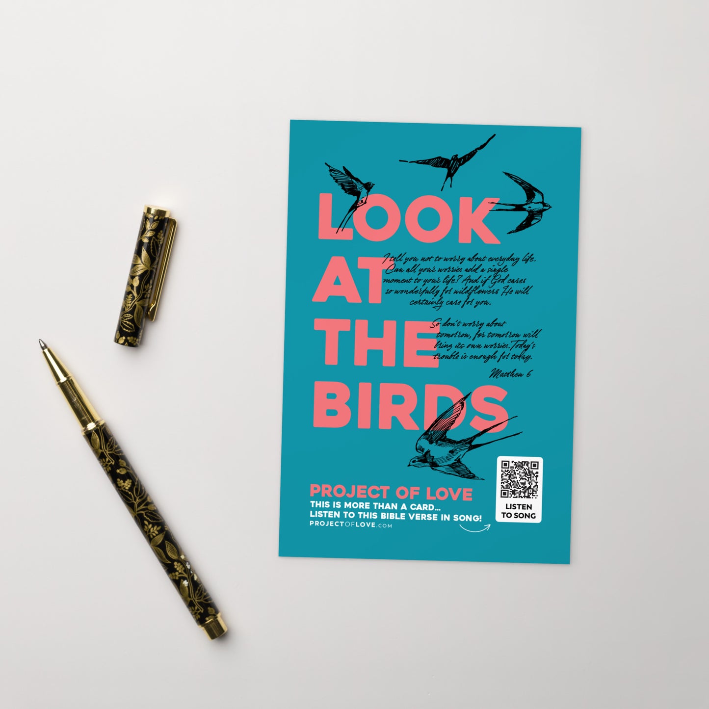 Post card 'Matthew 6 - Look at the Birds'