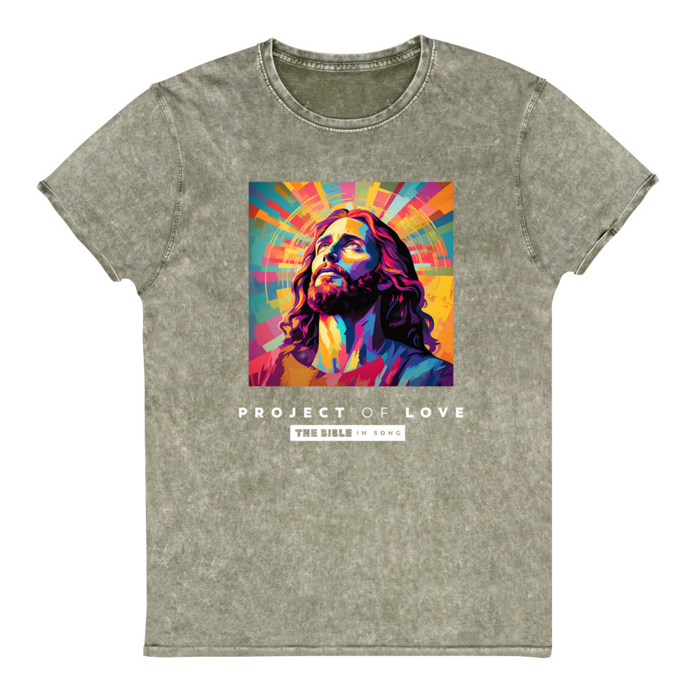 Regular fit Denim T-Shirt Project of Love with print of Jesus