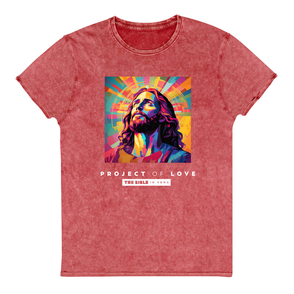 Regular fit Denim T-Shirt Project of Love with print of Jesus