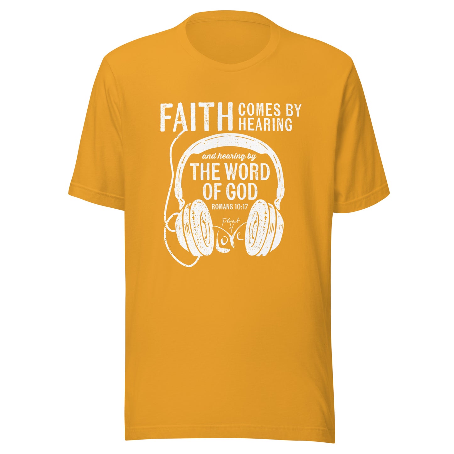 Regular fit T-Shirt Romans 10:17 'Faith Comes by Hearing'