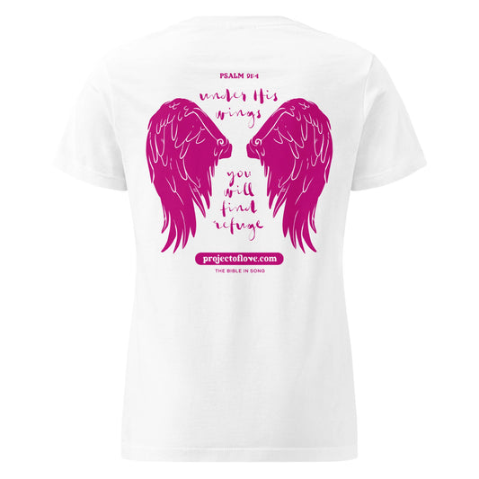 Women's T-Shirt 'Psalm 91:4 - Under His Wings'