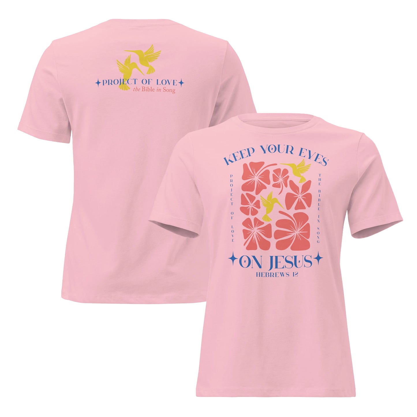 Women's T-shirt 'Hebrews 12 - Eyes on Jesus'